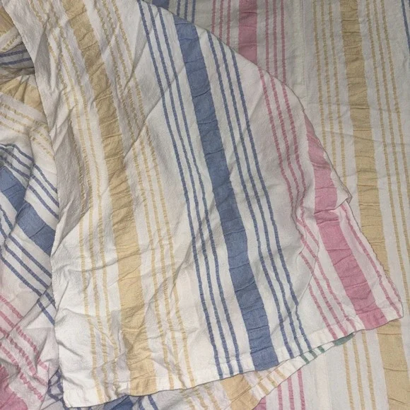 VTG 1960-1980 Seersucker thick Cotton KINGbed Cover 120X90 coverlets large